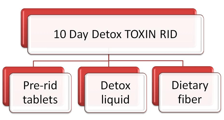 10 Day Detox Toxin Rid program components
