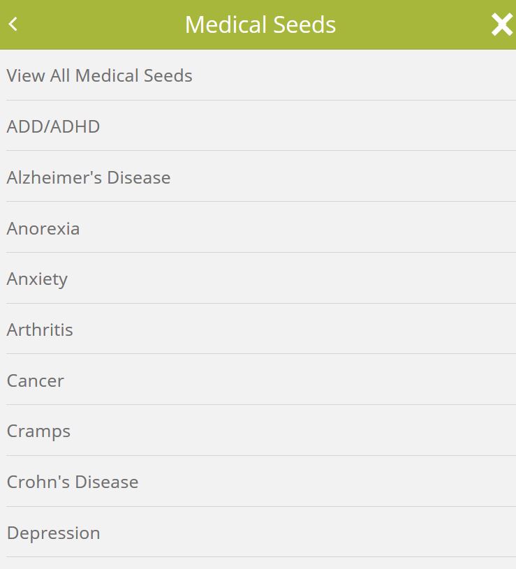 Seedsman Seeds medical marijuana seeds menu